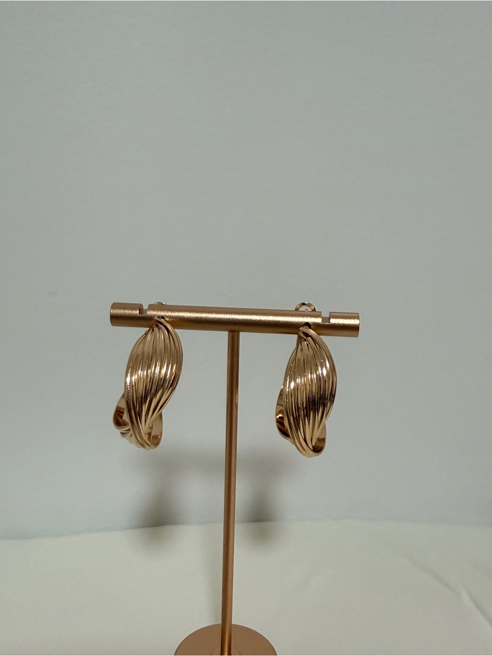 Gold-Tone Textured Hoop Earrings - Women Jewelry